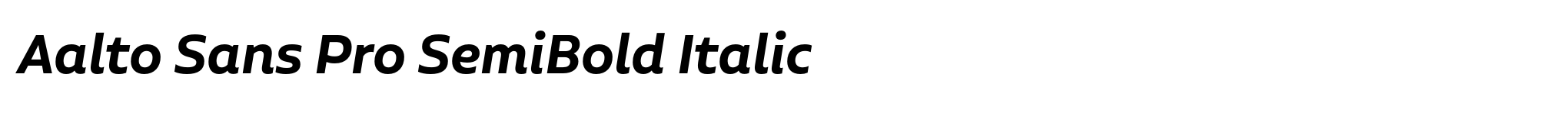 Aalto Sans Pro SemiBold Italic image